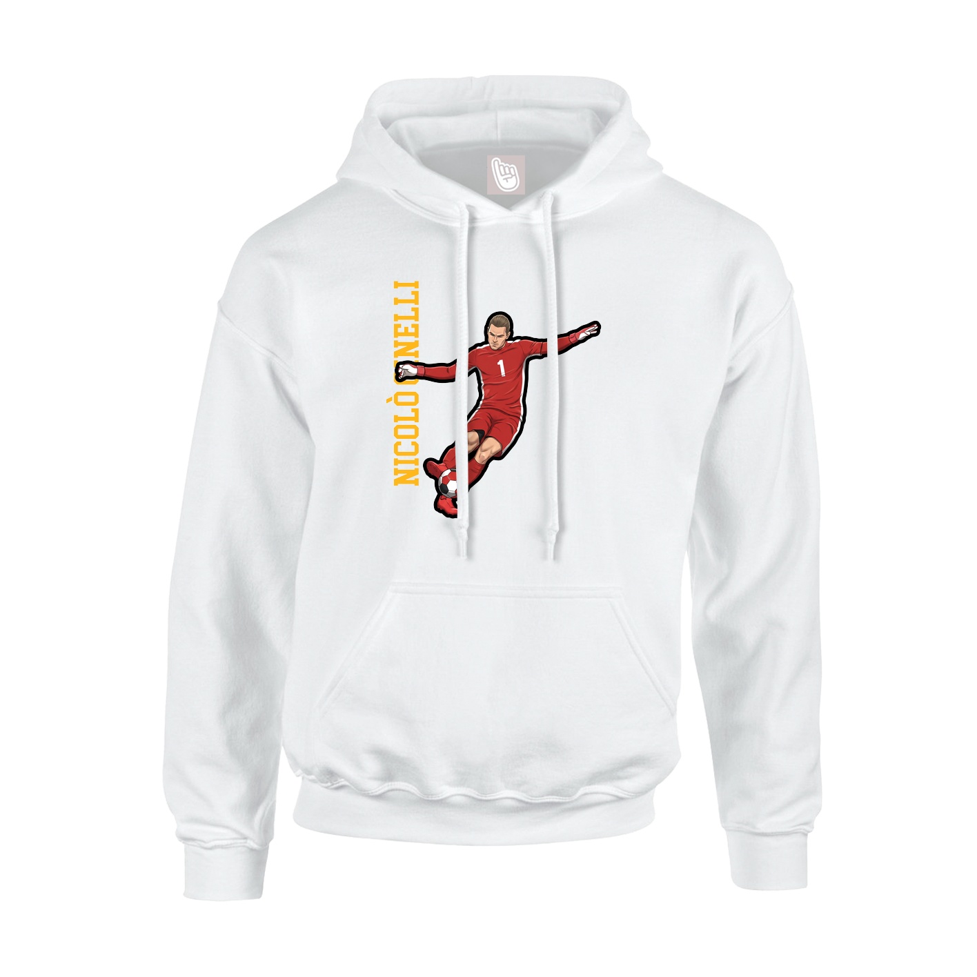 Youth Hoodie — Name Vertical in White