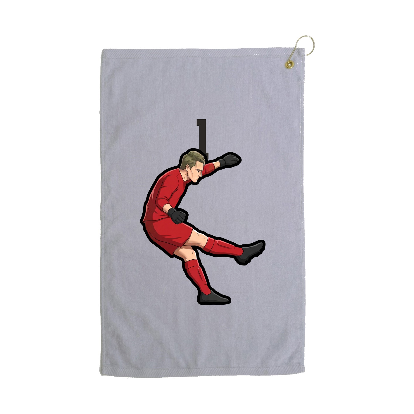 Golf Towel — Number Top in Grey