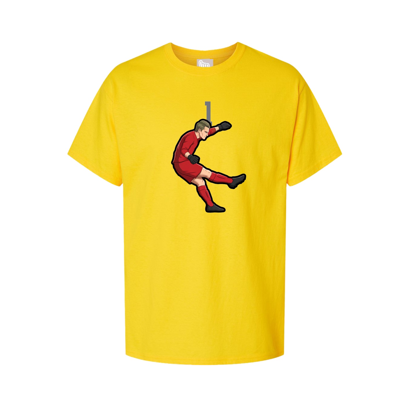 Youth Tee — Number Top in Gold