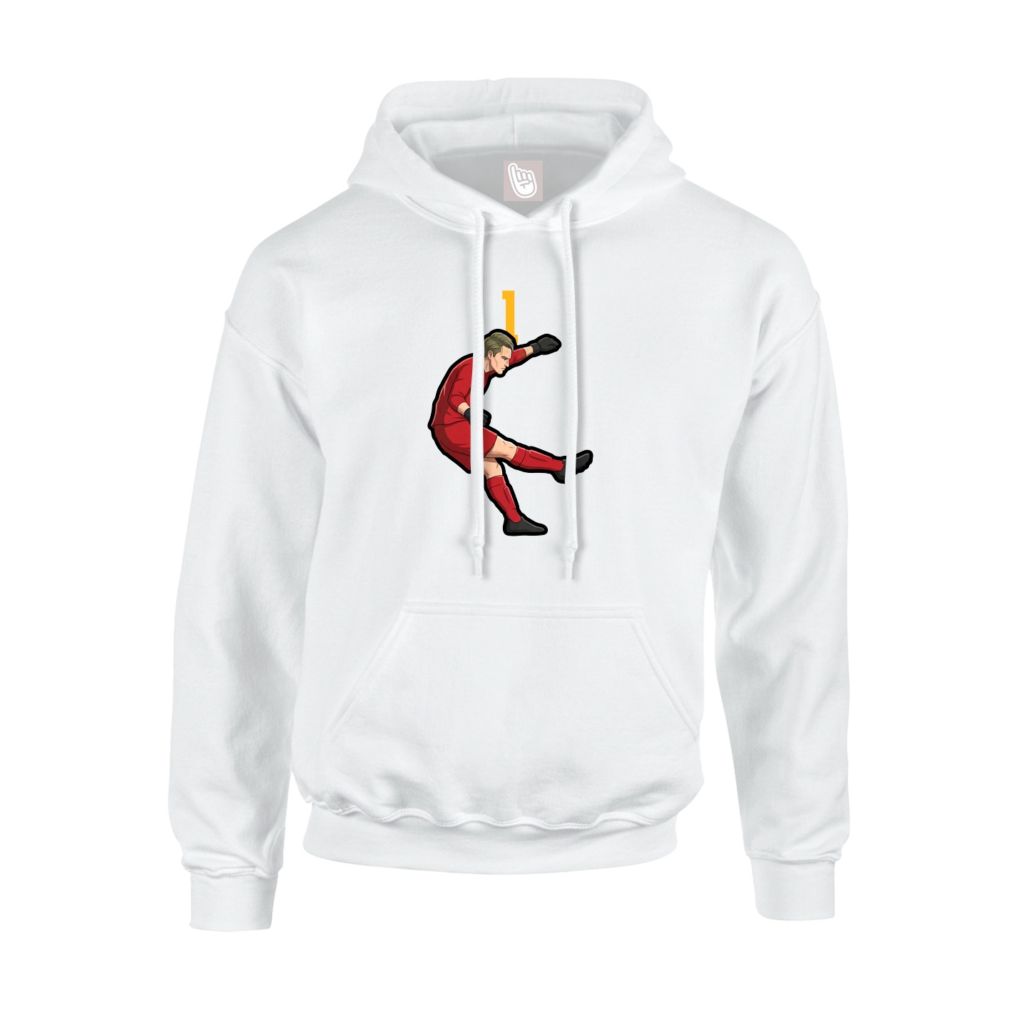 Hoodie — Number Top in White