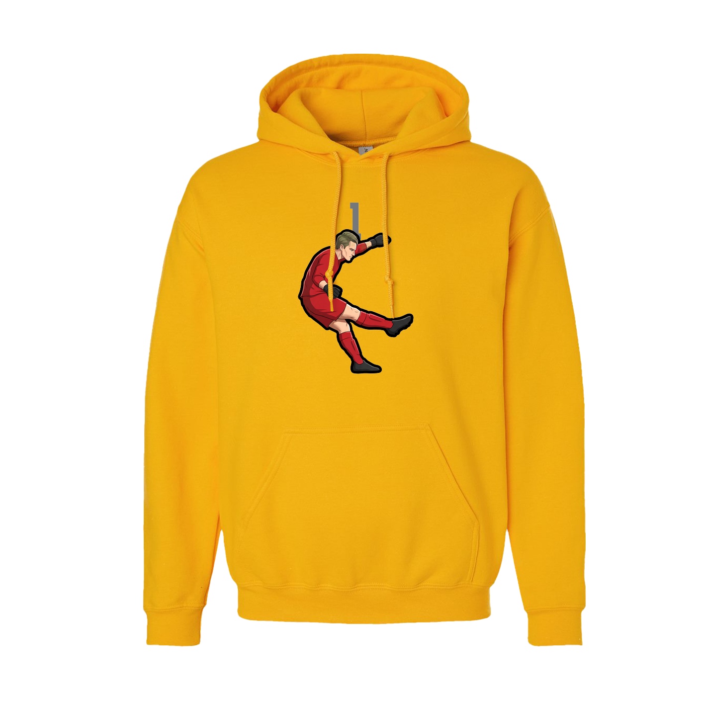 Youth Hoodie — Number Top in Gold