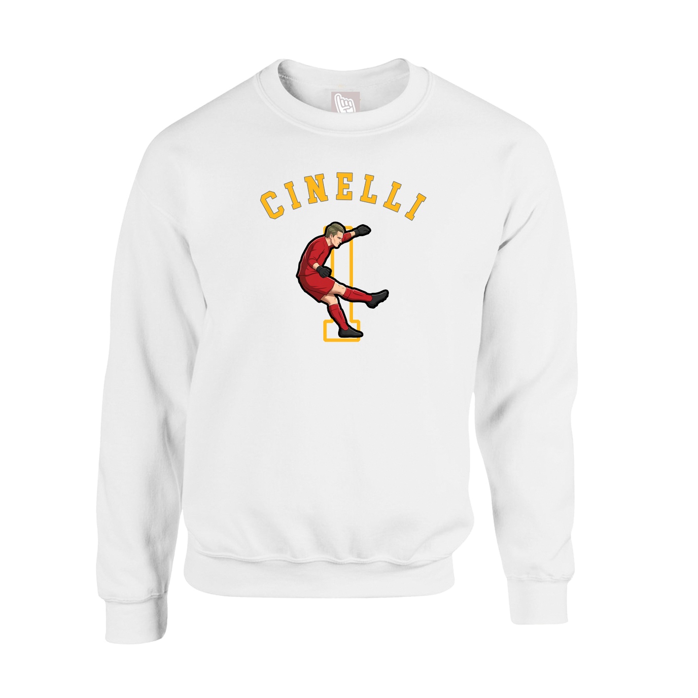 Fleece Crew — Shirsey Arch in White