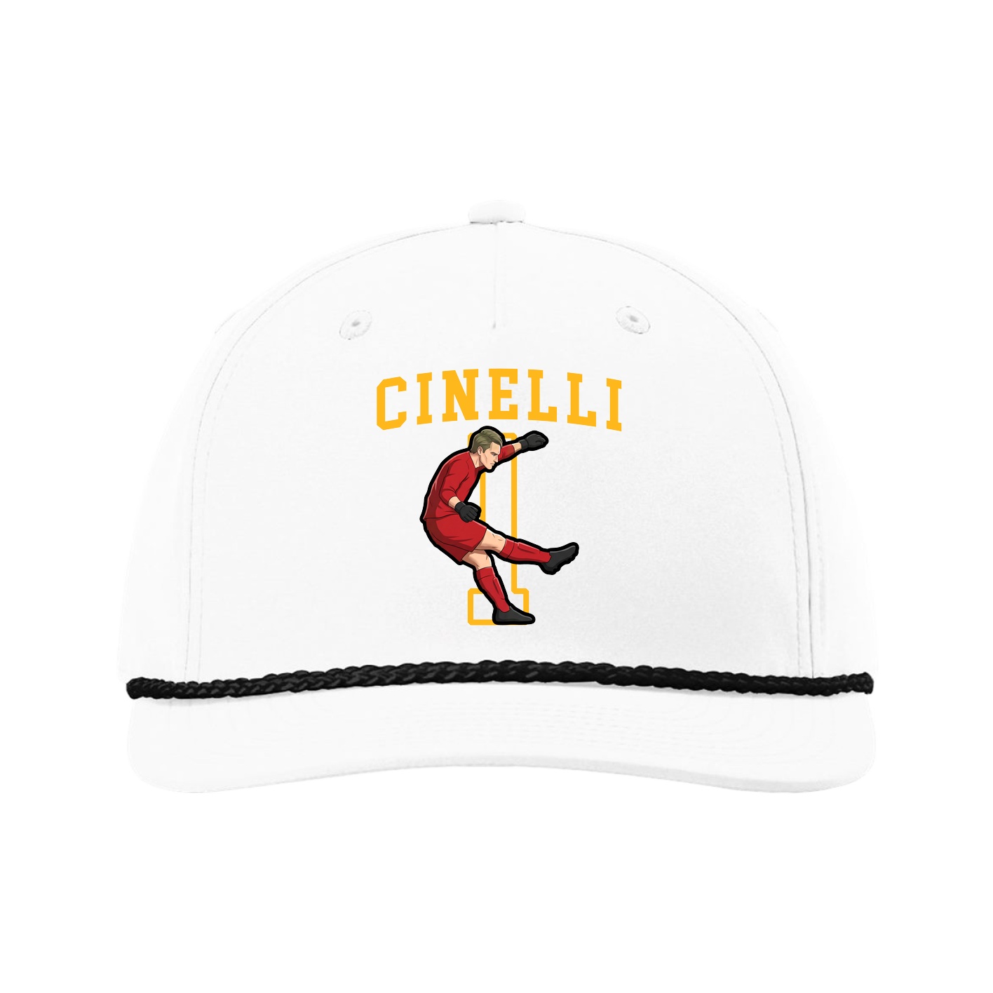 Five-Panel Classic Rope Cap — Shirsey in White