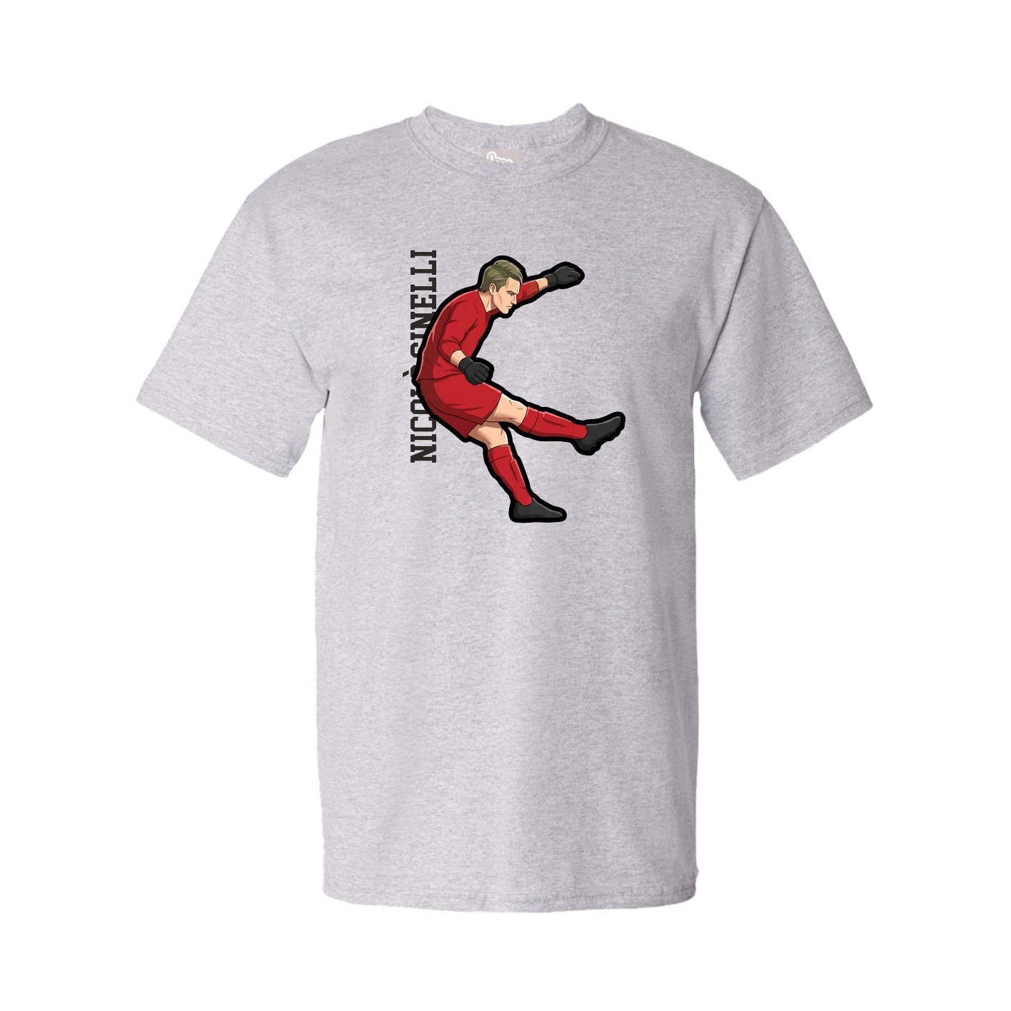 Tee — Name Vertical in Grey