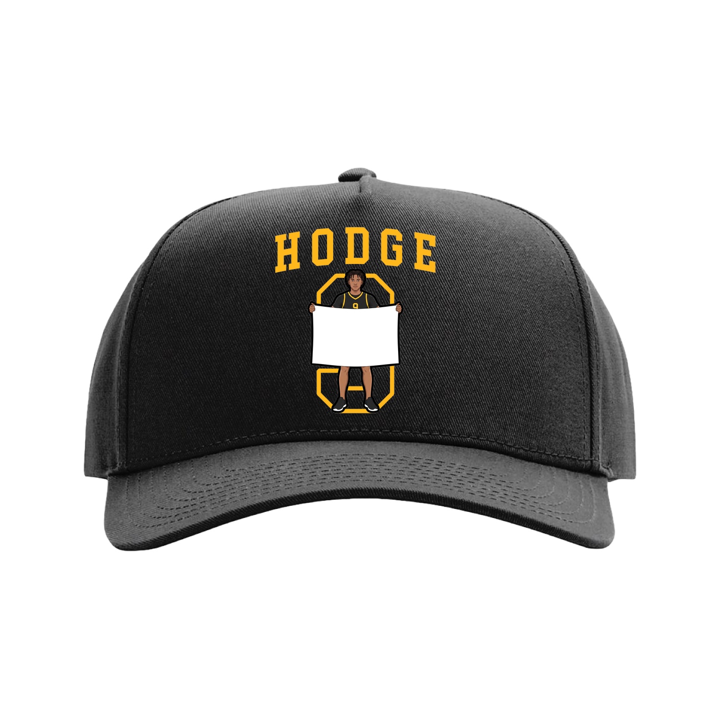 Full Fabric Five-Panel Champ Cap — Shirsey in Black
