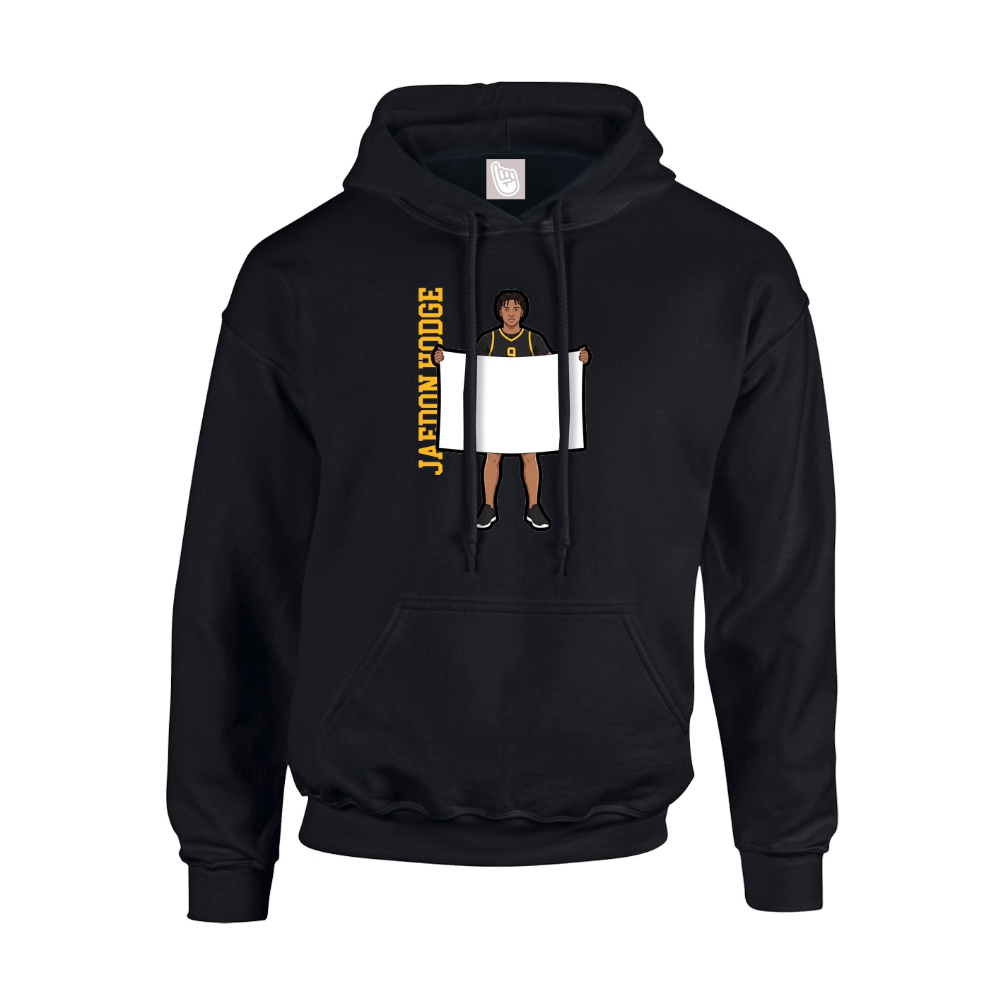 Hoodie — Name Vertical in Black