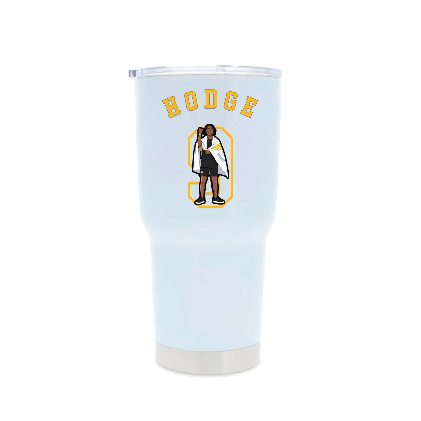 30oz Stainless Steel Tumbler — Shirsey Arch in White
