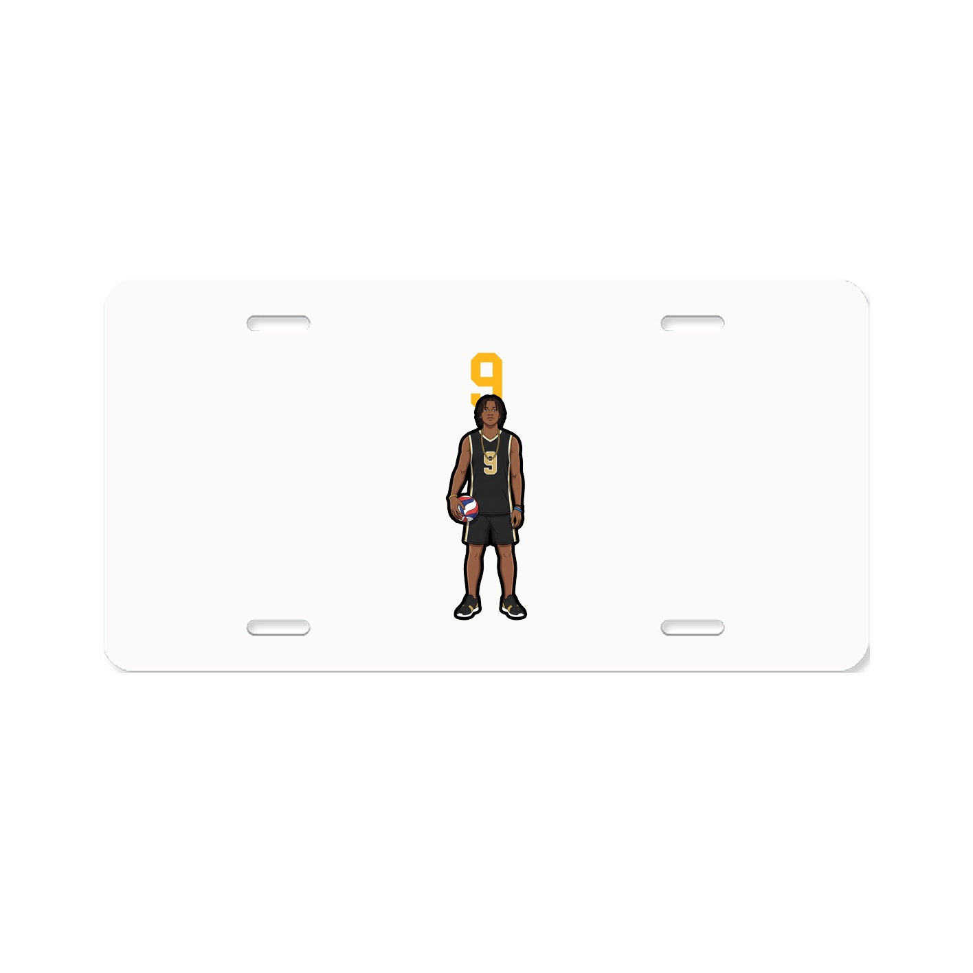 License Plate — Number Top in Classic