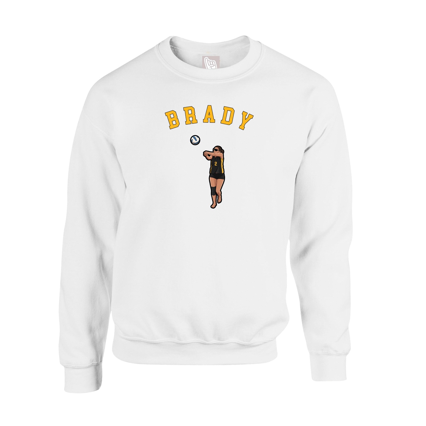 Fleece Crew — Shirsey Arch in White