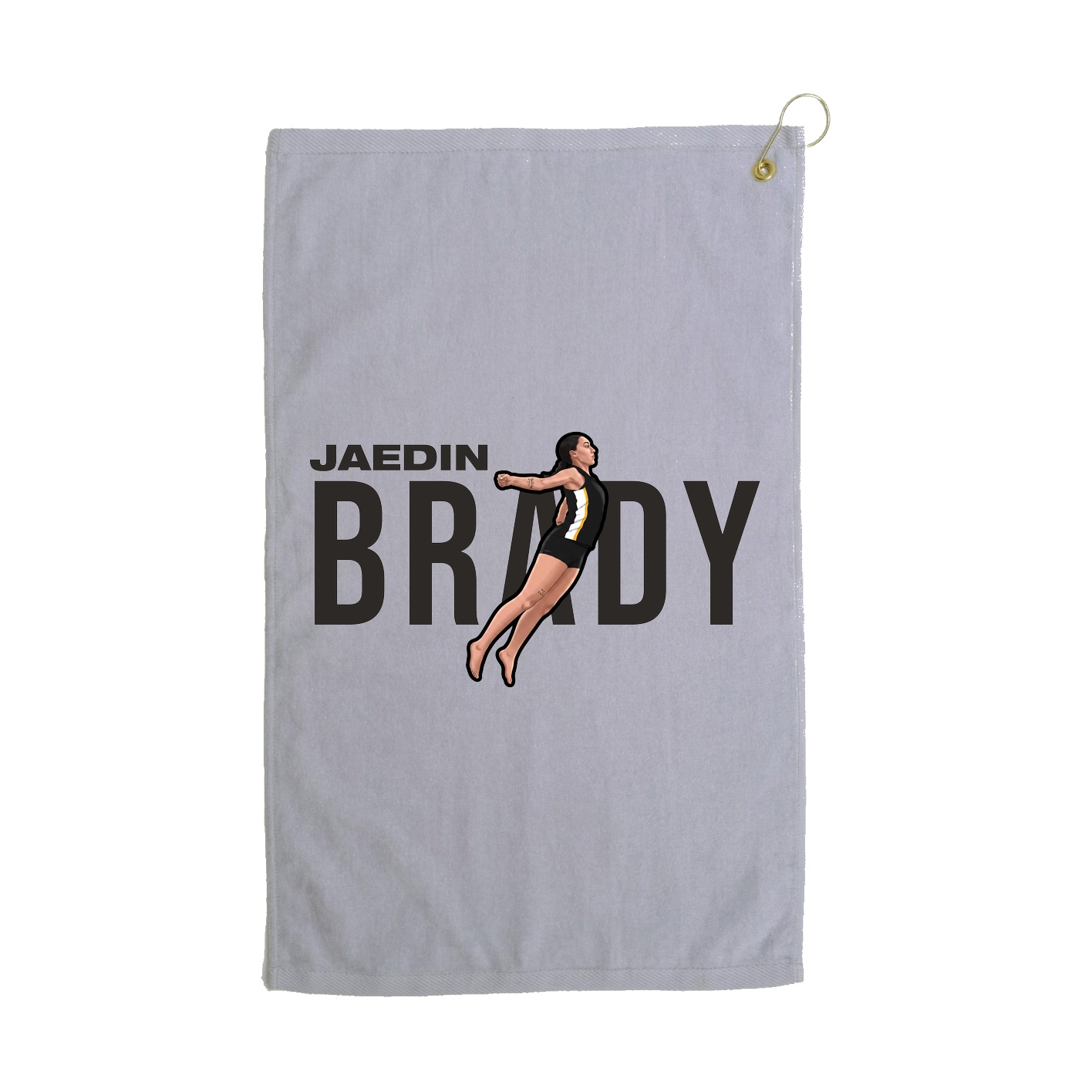 Golf Towel — Player Name in Grey