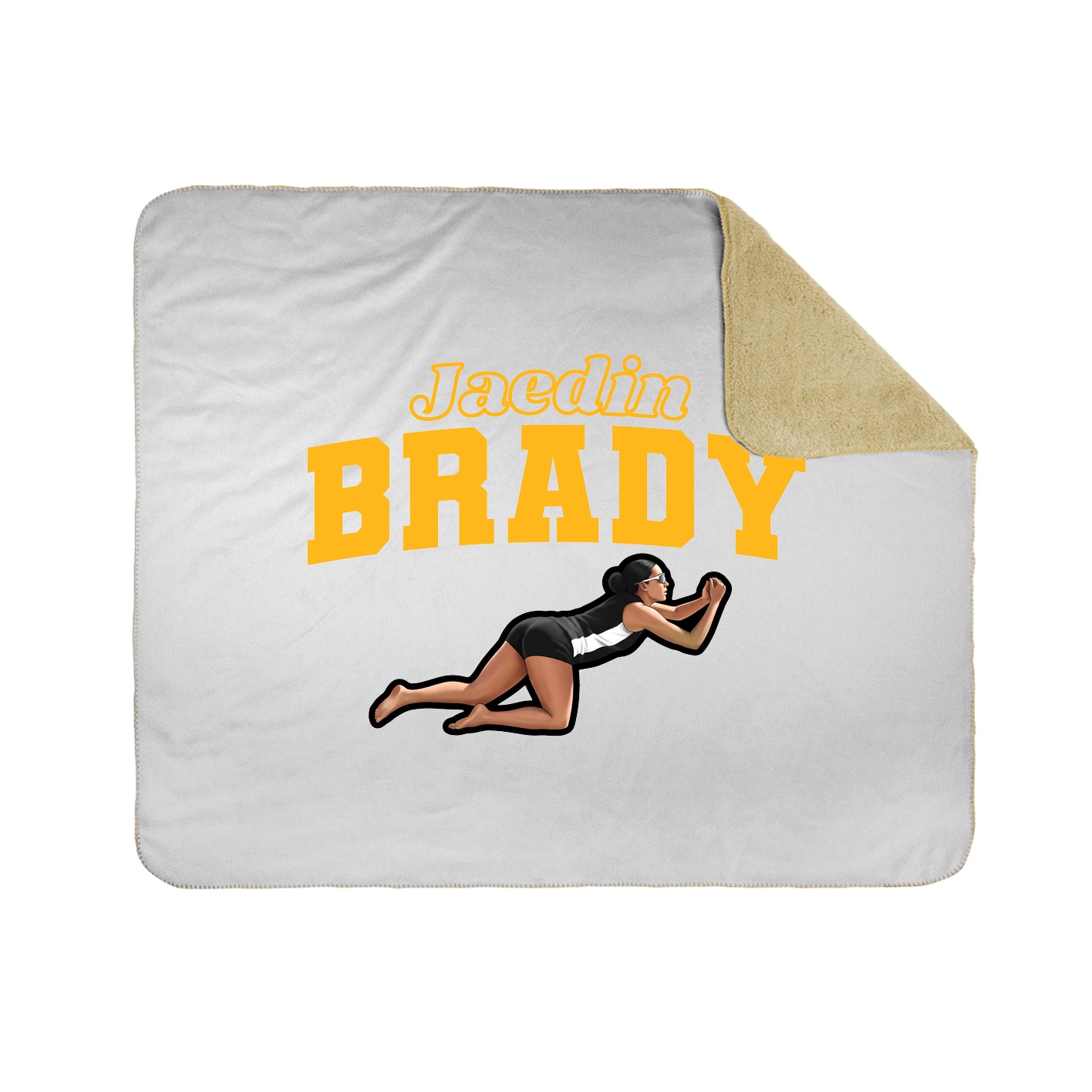 Throw Blanket — Name Arch in White