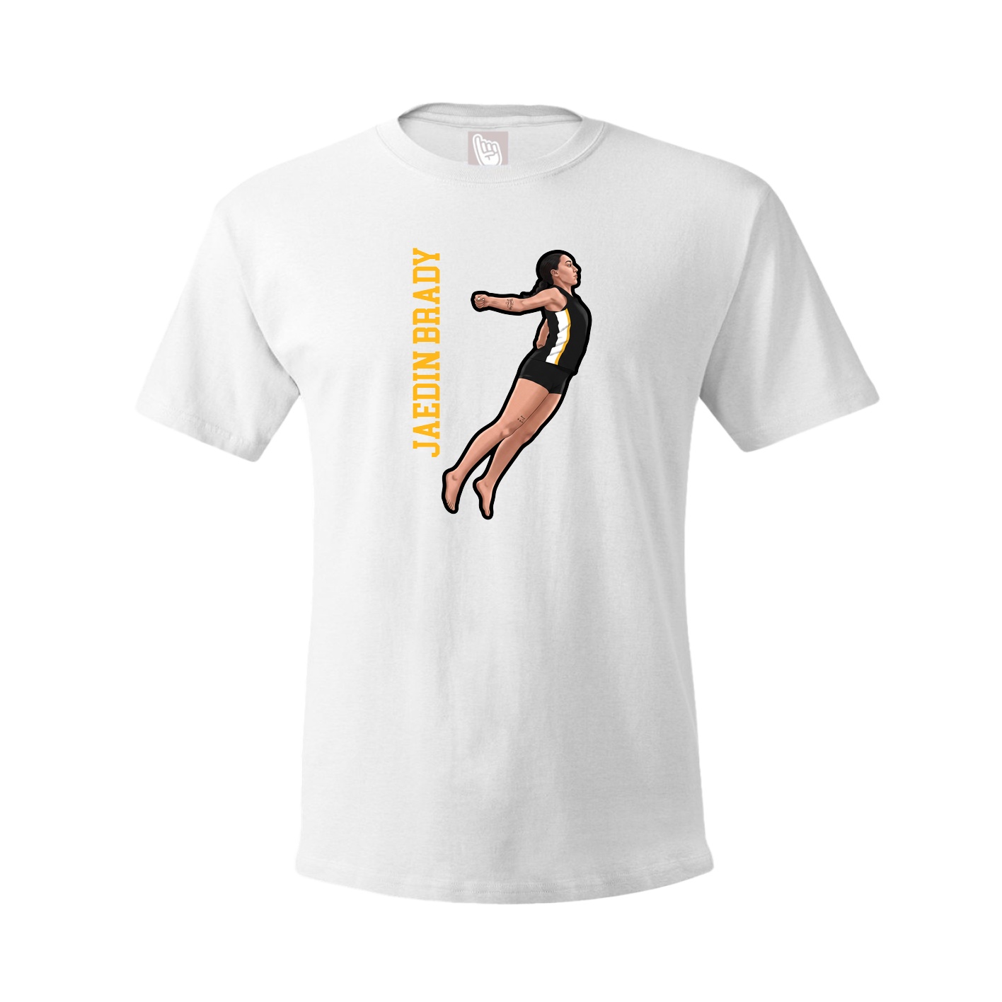 Tee — Name Vertical in White