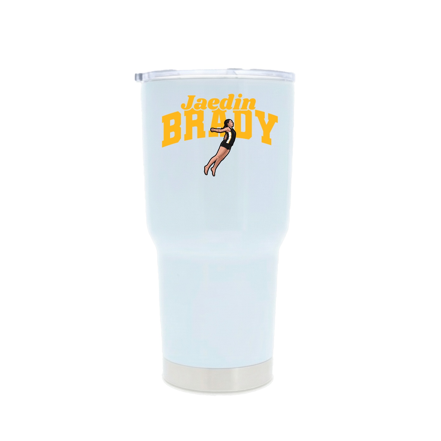 30oz Stainless Steel Tumbler — Signature Arch in White