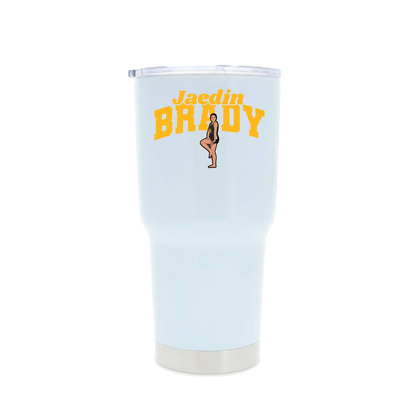 30oz Stainless Steel Tumbler — Signature Arch in White