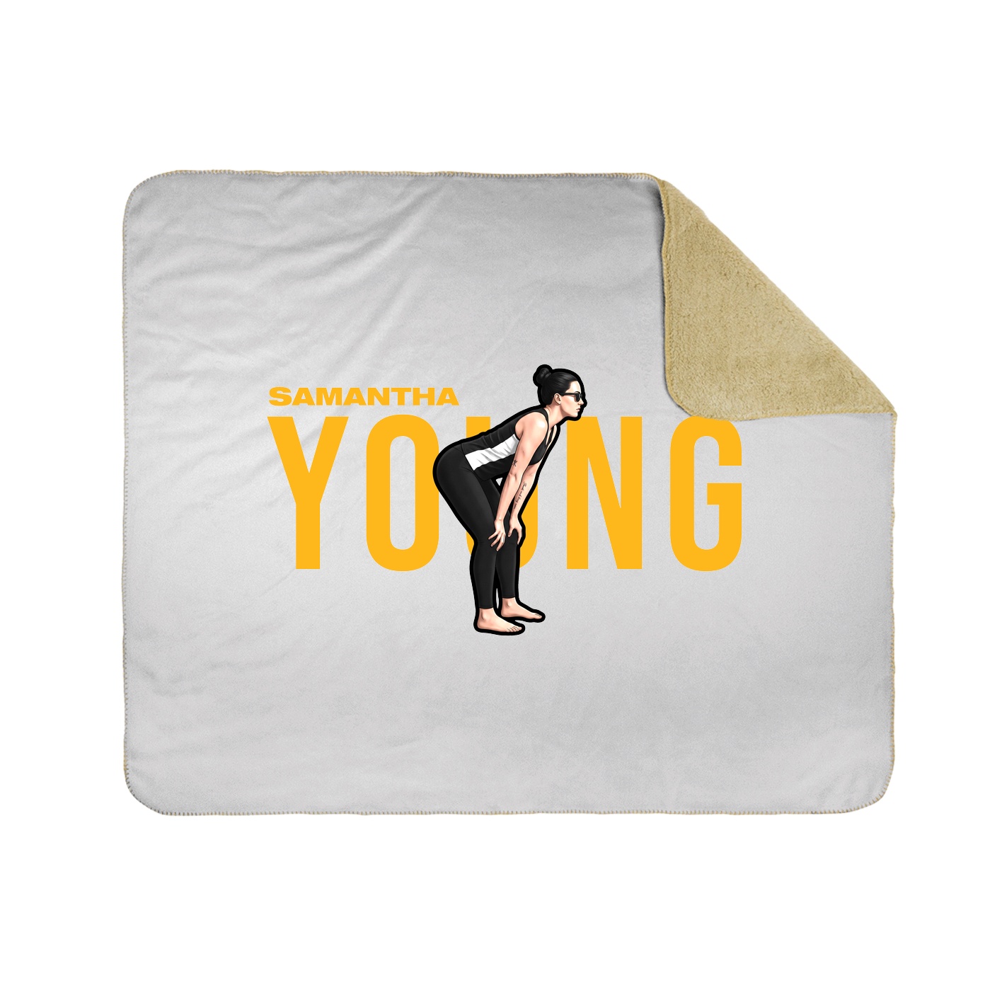 Throw Blanket — Player Name in White