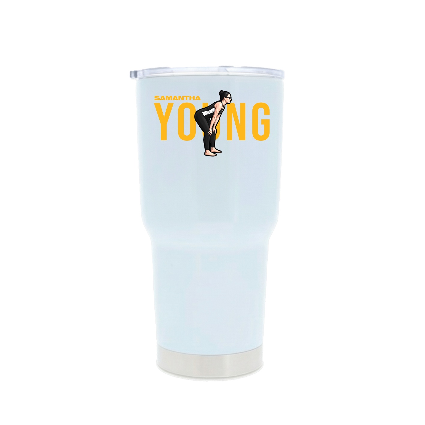 30oz Stainless Steel Tumbler — Player Name in White