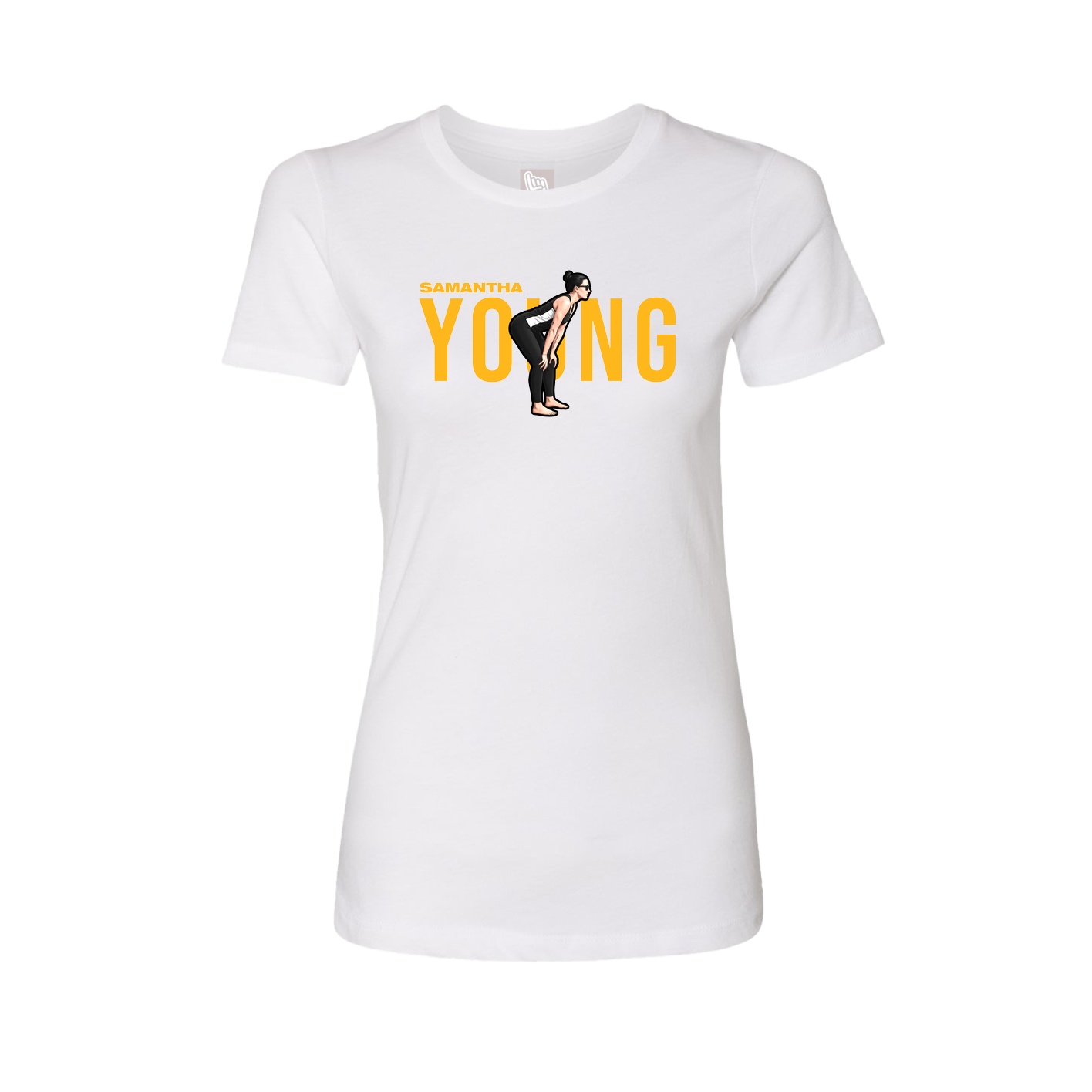 Fitted Women's Tee — Player Name in White