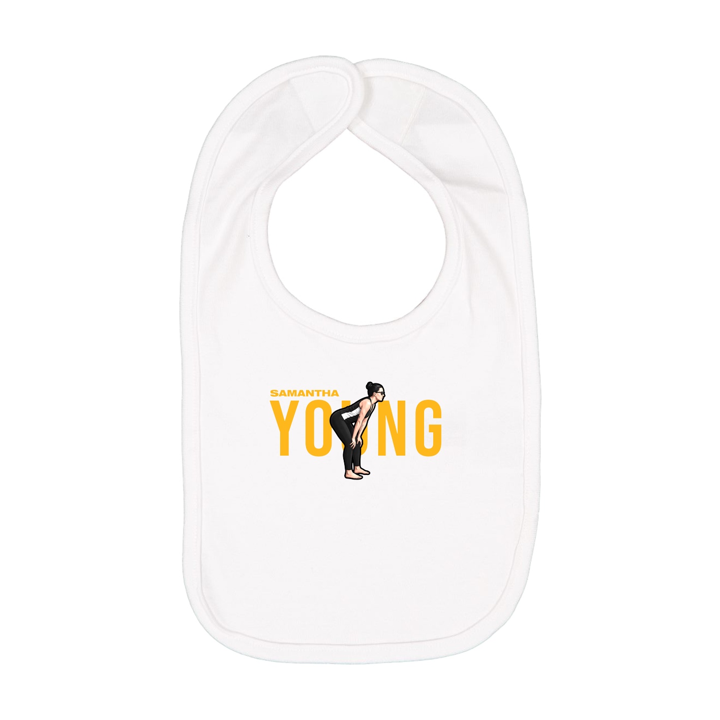 Infant Bib — Player Name in White
