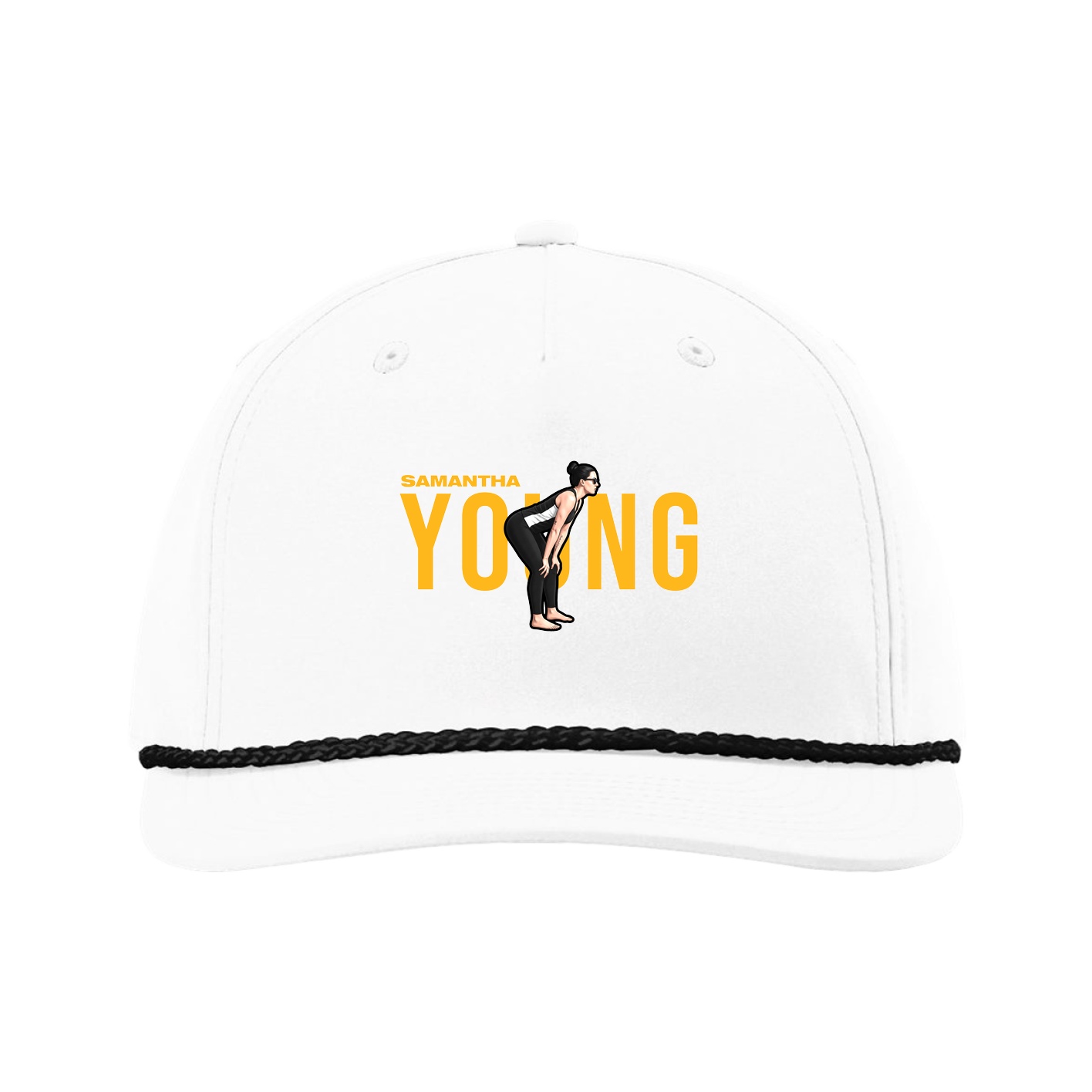 Five-Panel Classic Rope Cap — Player Name in White