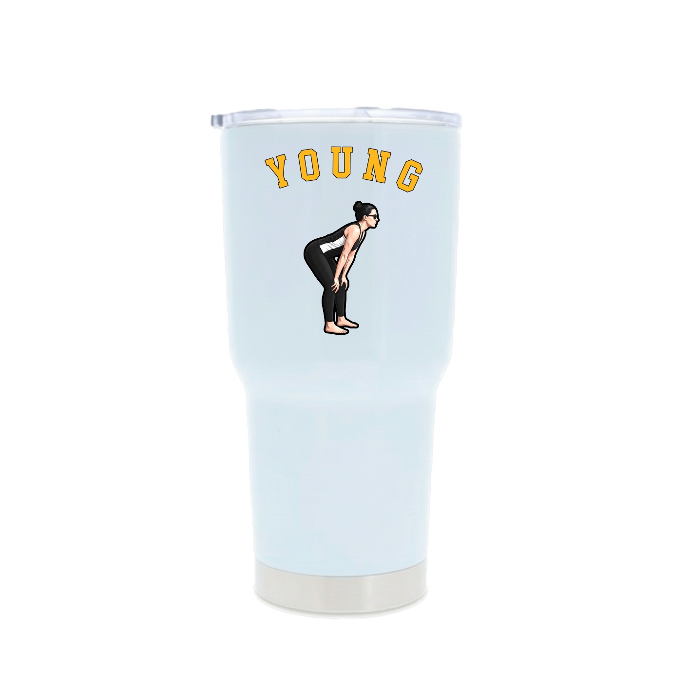 30oz Stainless Steel Tumbler — Shirsey Arch in White