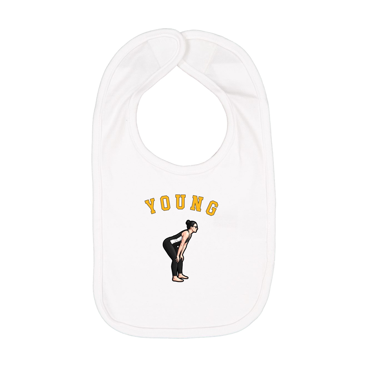 Infant Bib — Shirsey Arch in White