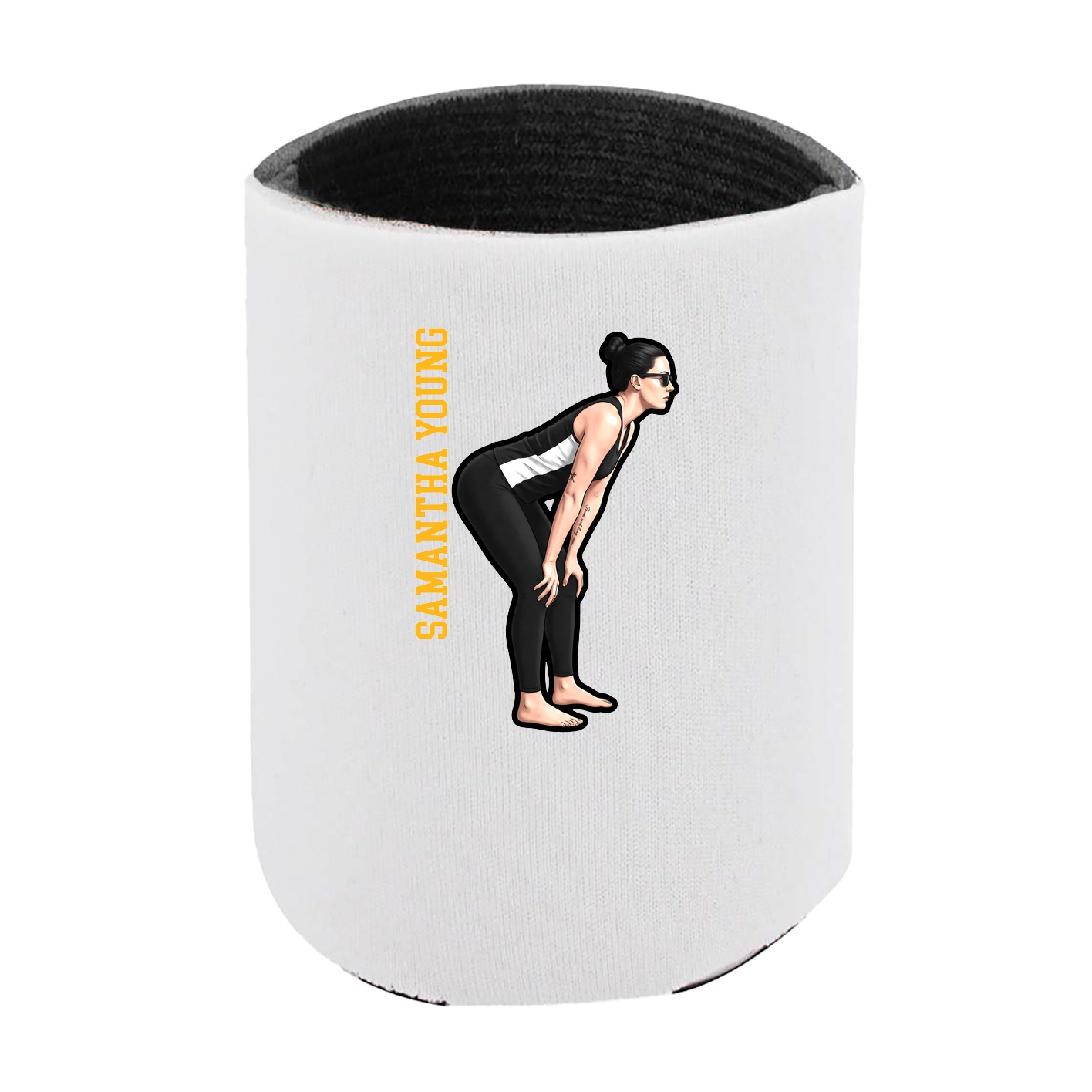 Can Holder — Name Vertical in White