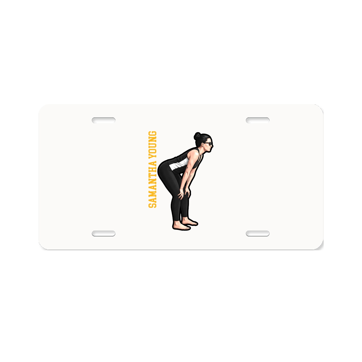 License Plate — Name Vertical in Classic