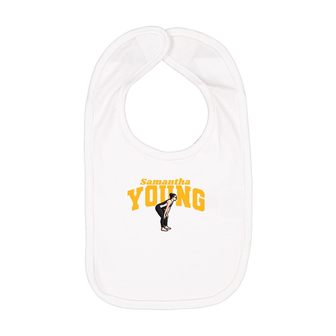 Infant Bib — Signature Arch in White