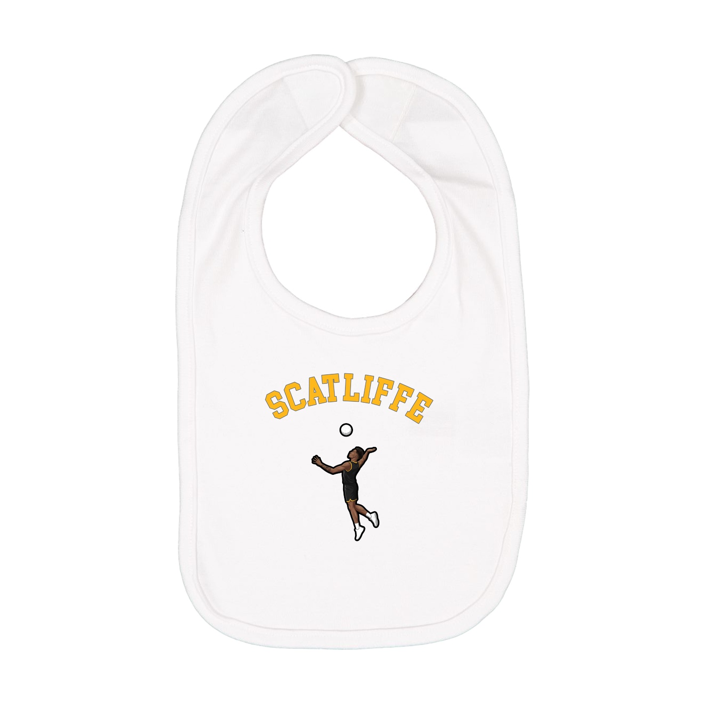 Infant Bib — Shirsey Arch in White