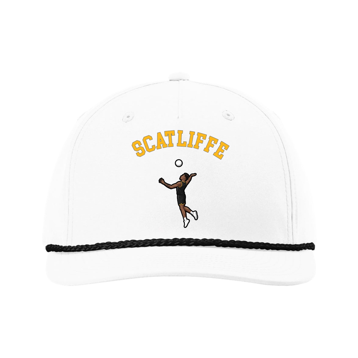 Five-Panel Classic Rope Cap — Shirsey Arch in White