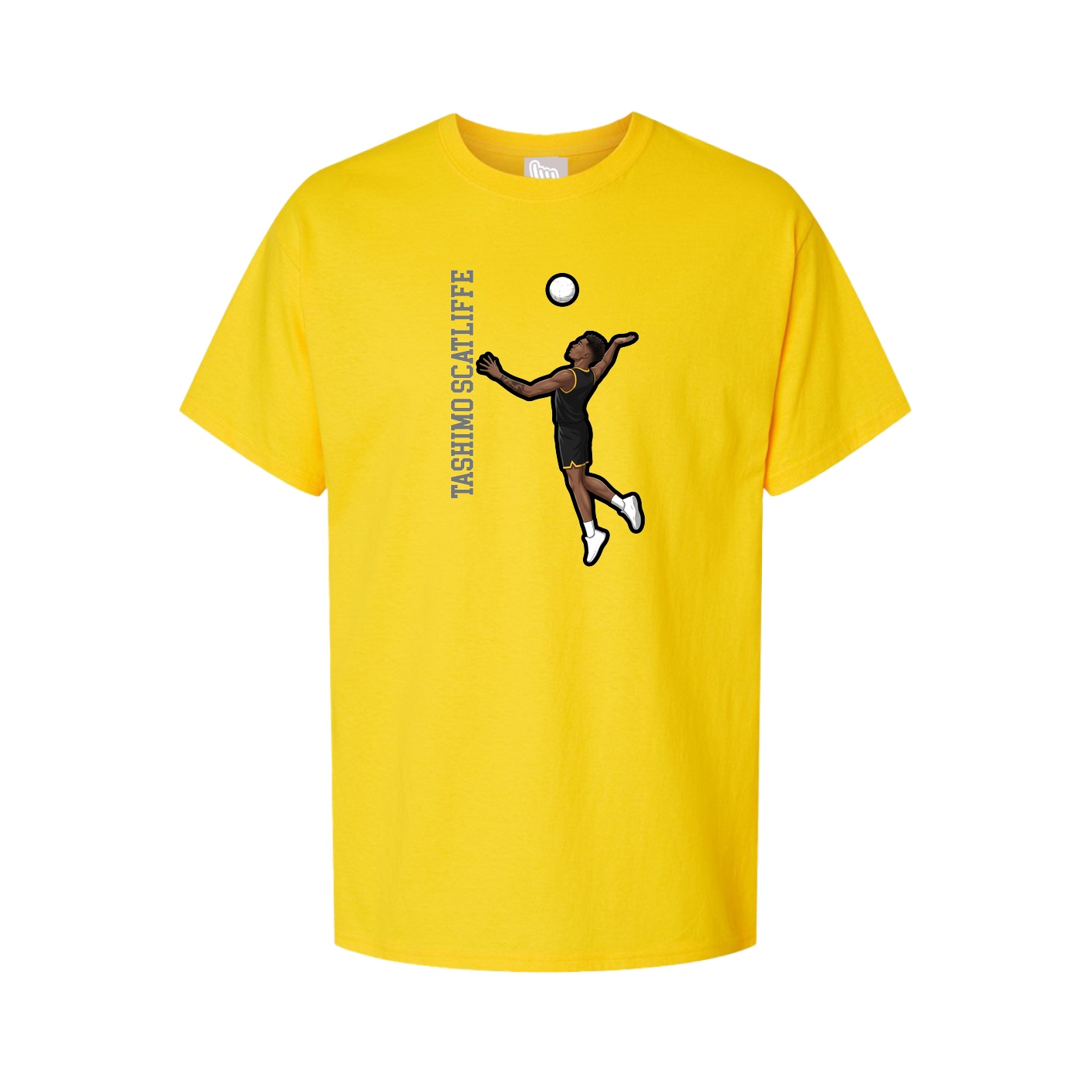 Youth Tee — Name Vertical in Gold