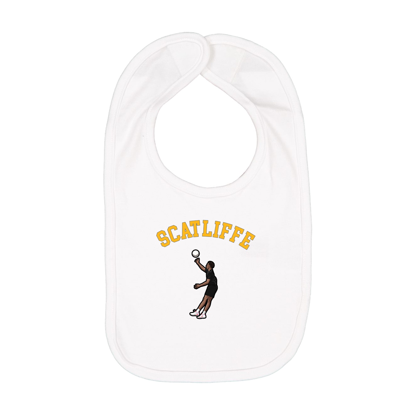 Infant Bib — Shirsey Arch in White