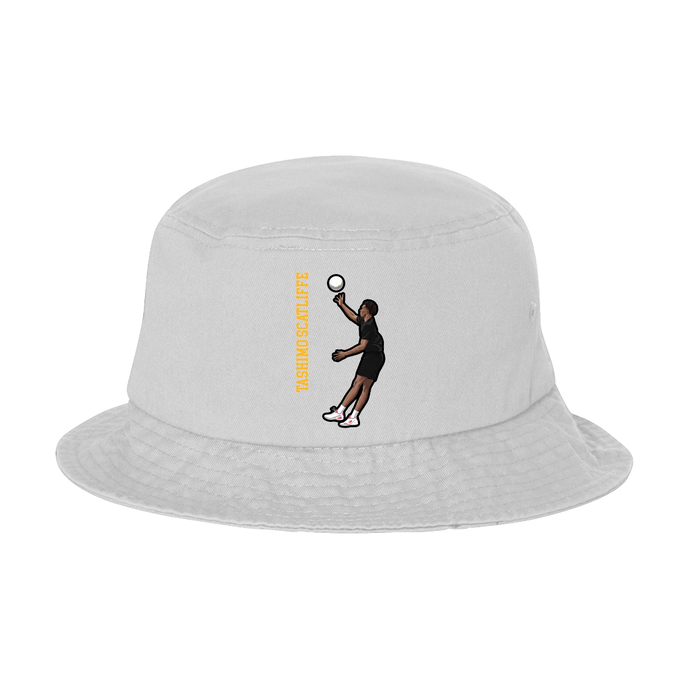 Bucket Cap — Name Vertical in White