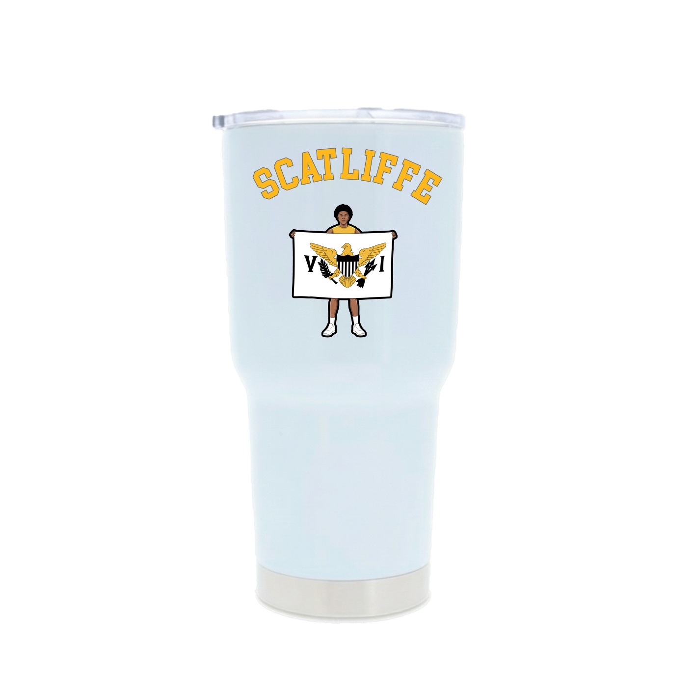 30oz Stainless Steel Tumbler — Shirsey Arch in White