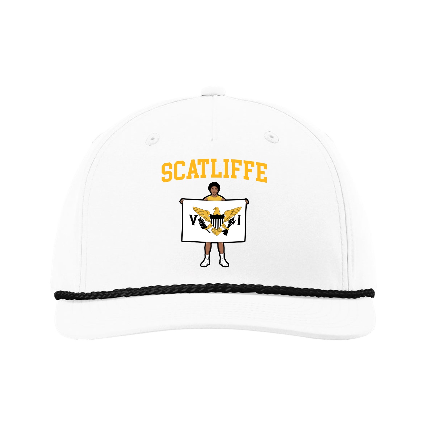 Five-Panel Classic Rope Cap — Shirsey in White