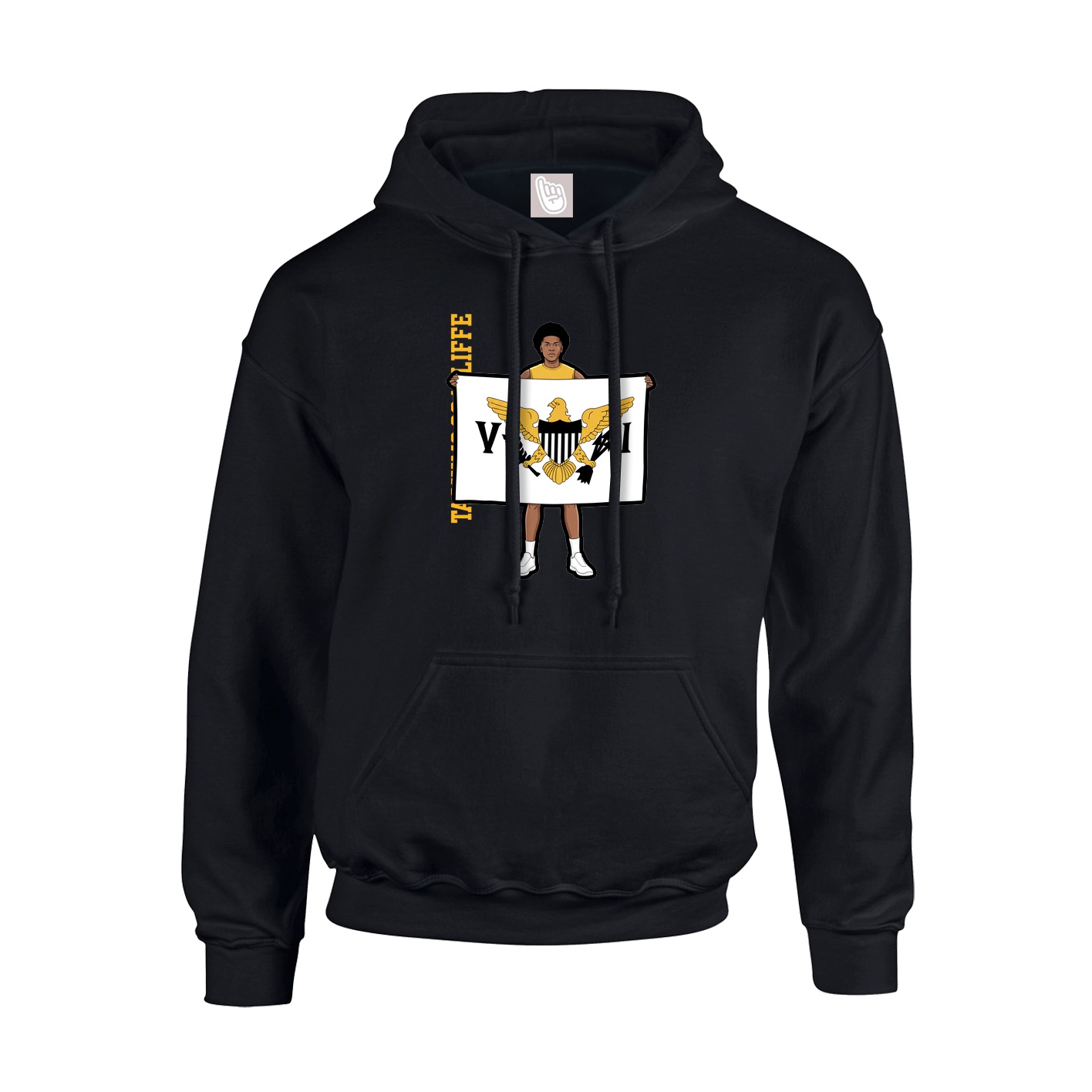 Youth Hoodie — Name Vertical in Black