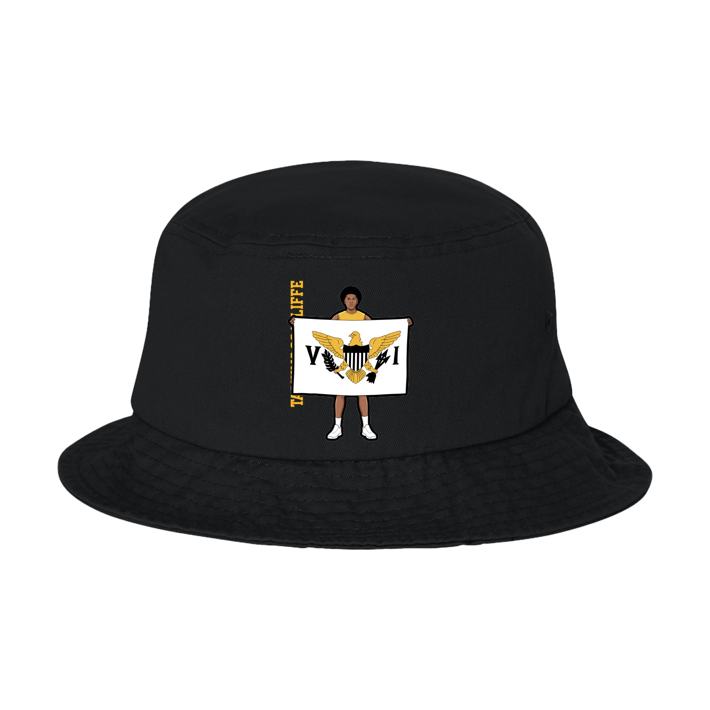 Bucket Cap — Name Vertical in Black