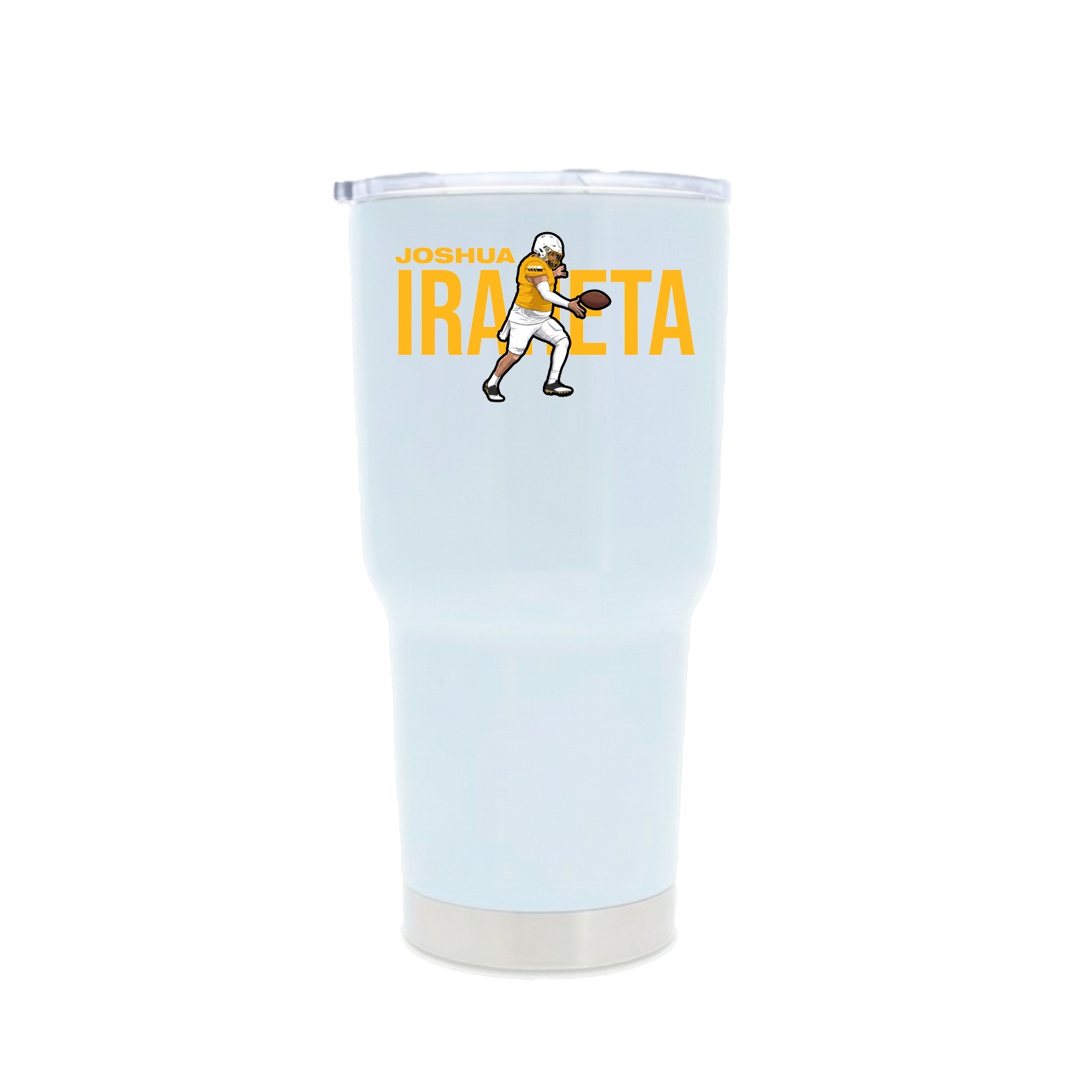 30oz Stainless Steel Tumbler — Player Name in White