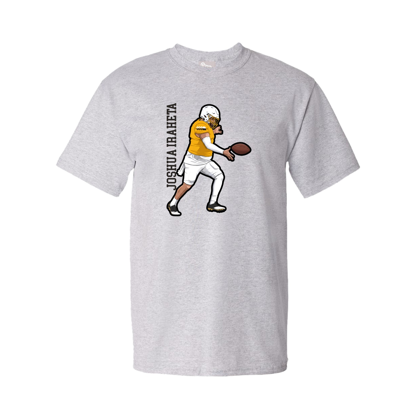 Tee — Name Vertical in Grey