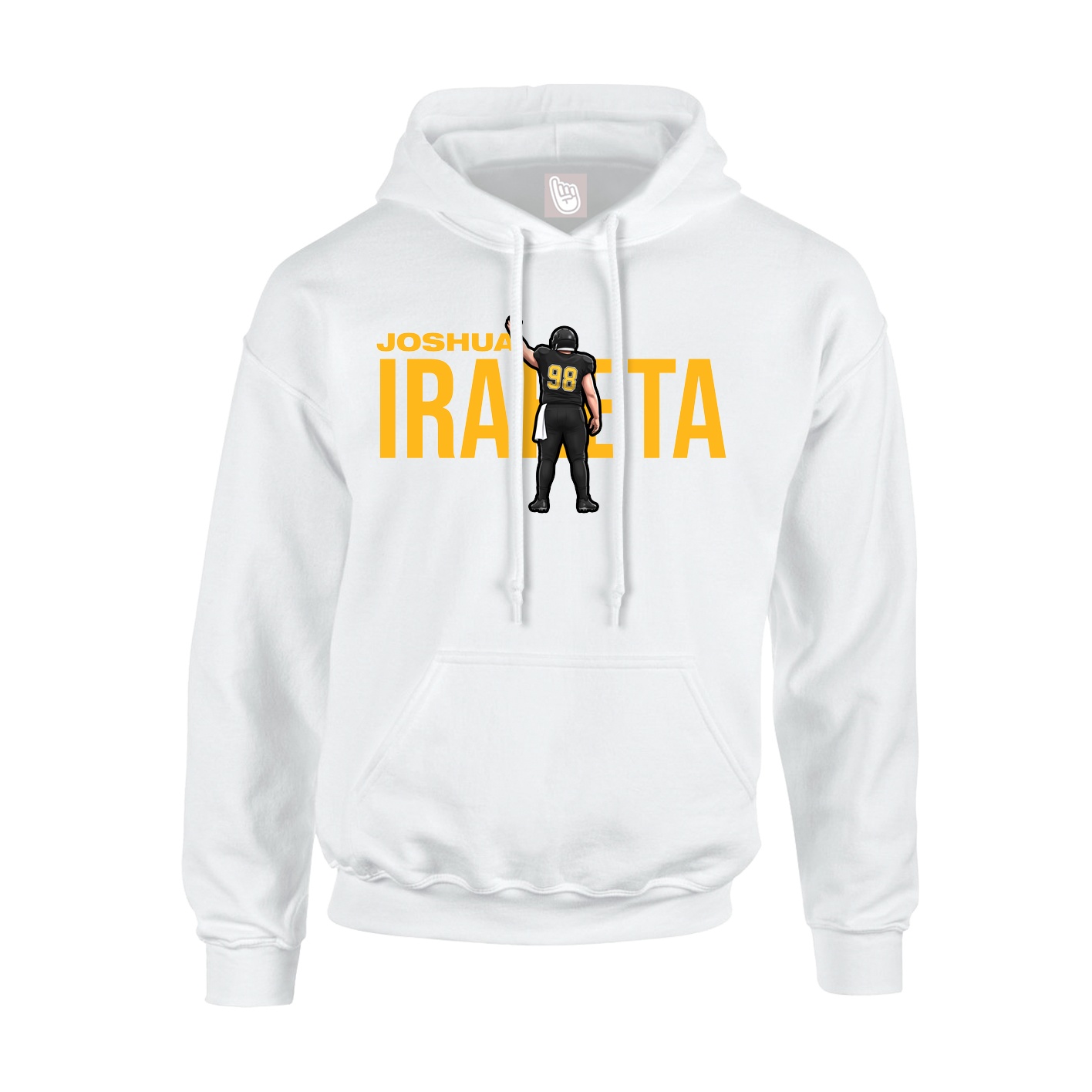 Youth Hoodie — Player Name in White