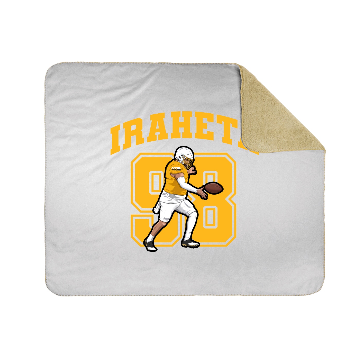 Throw Blanket — Number in White
