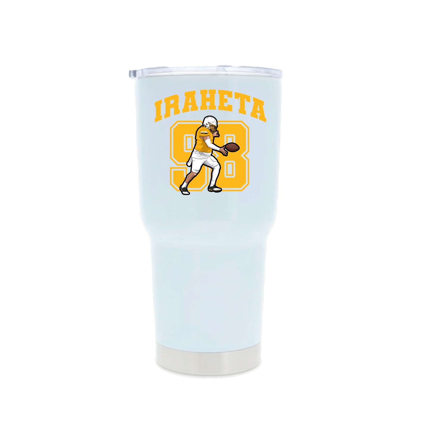 30oz Stainless Steel Tumbler — Number in White