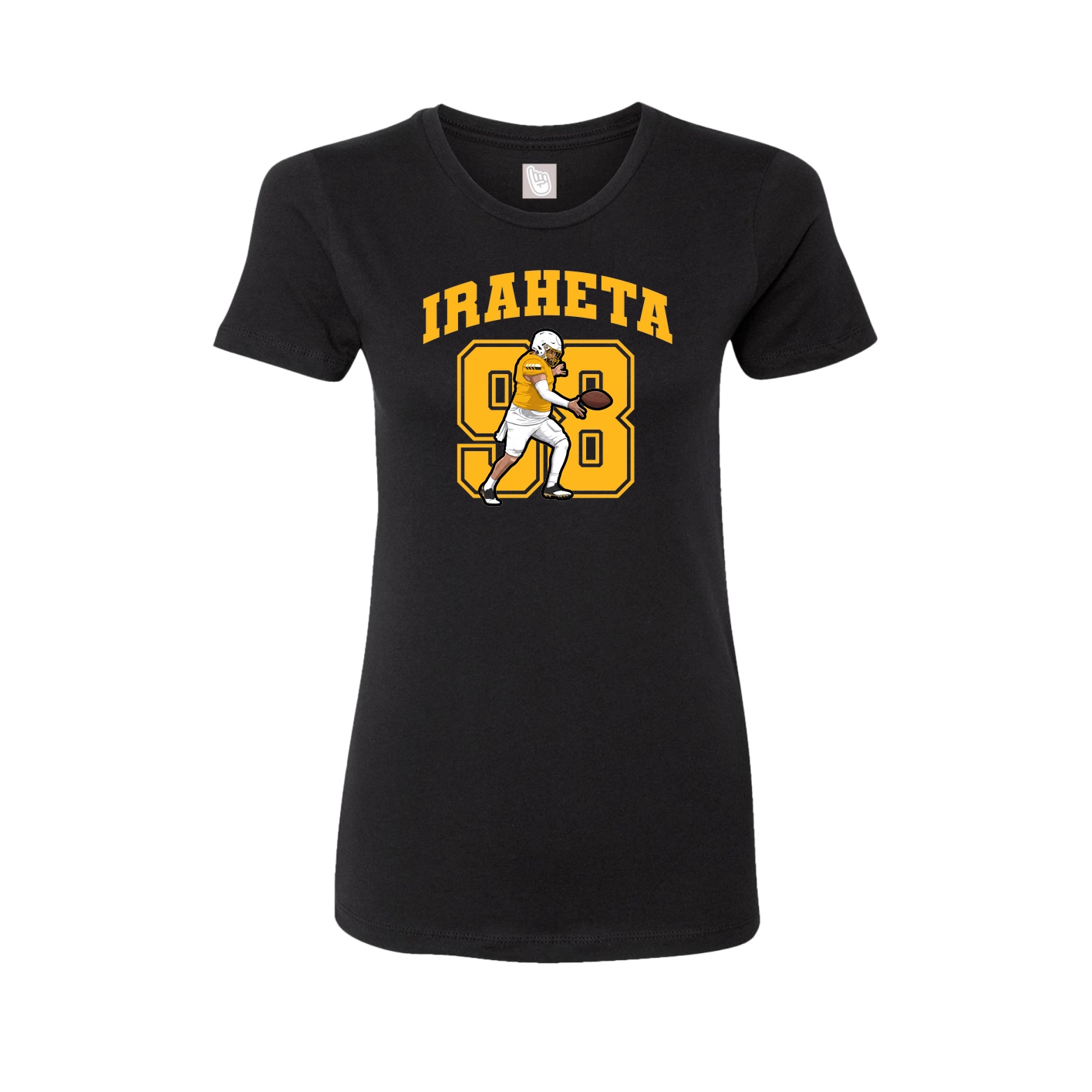 Fitted Women's Tee — Number in Black