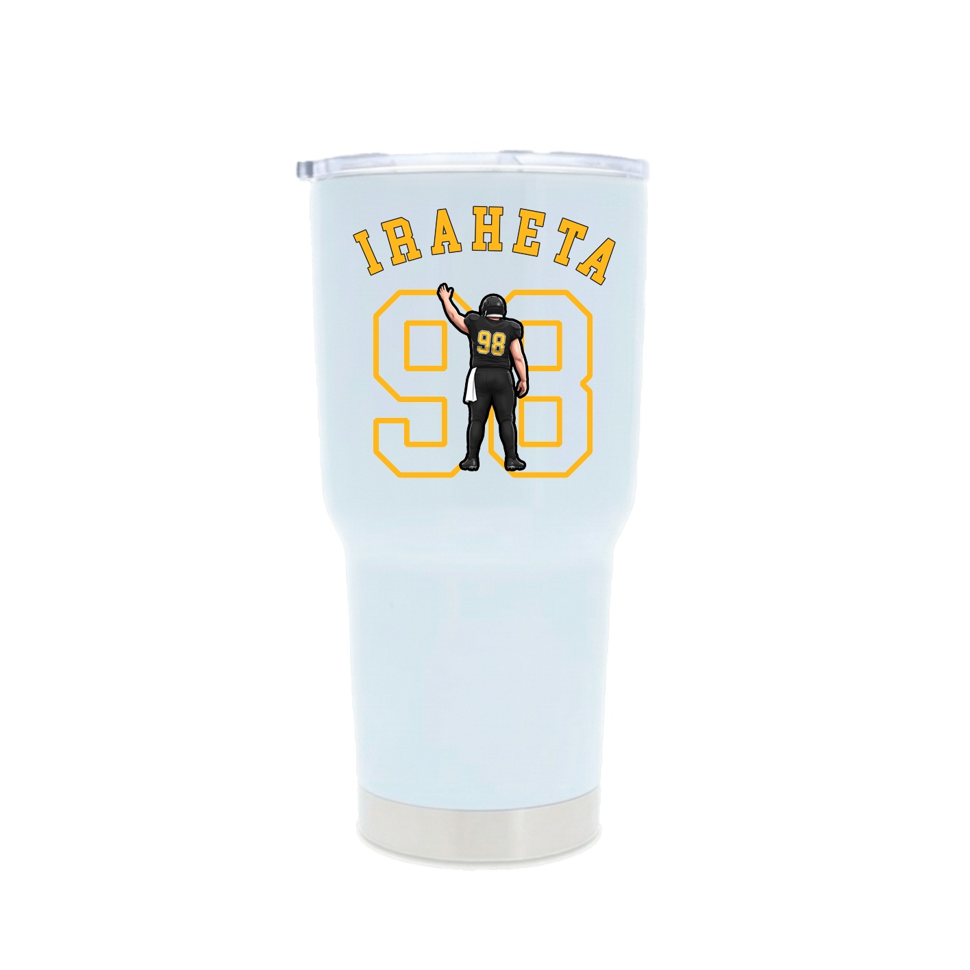 30oz Stainless Steel Tumbler — Shirsey Arch in White