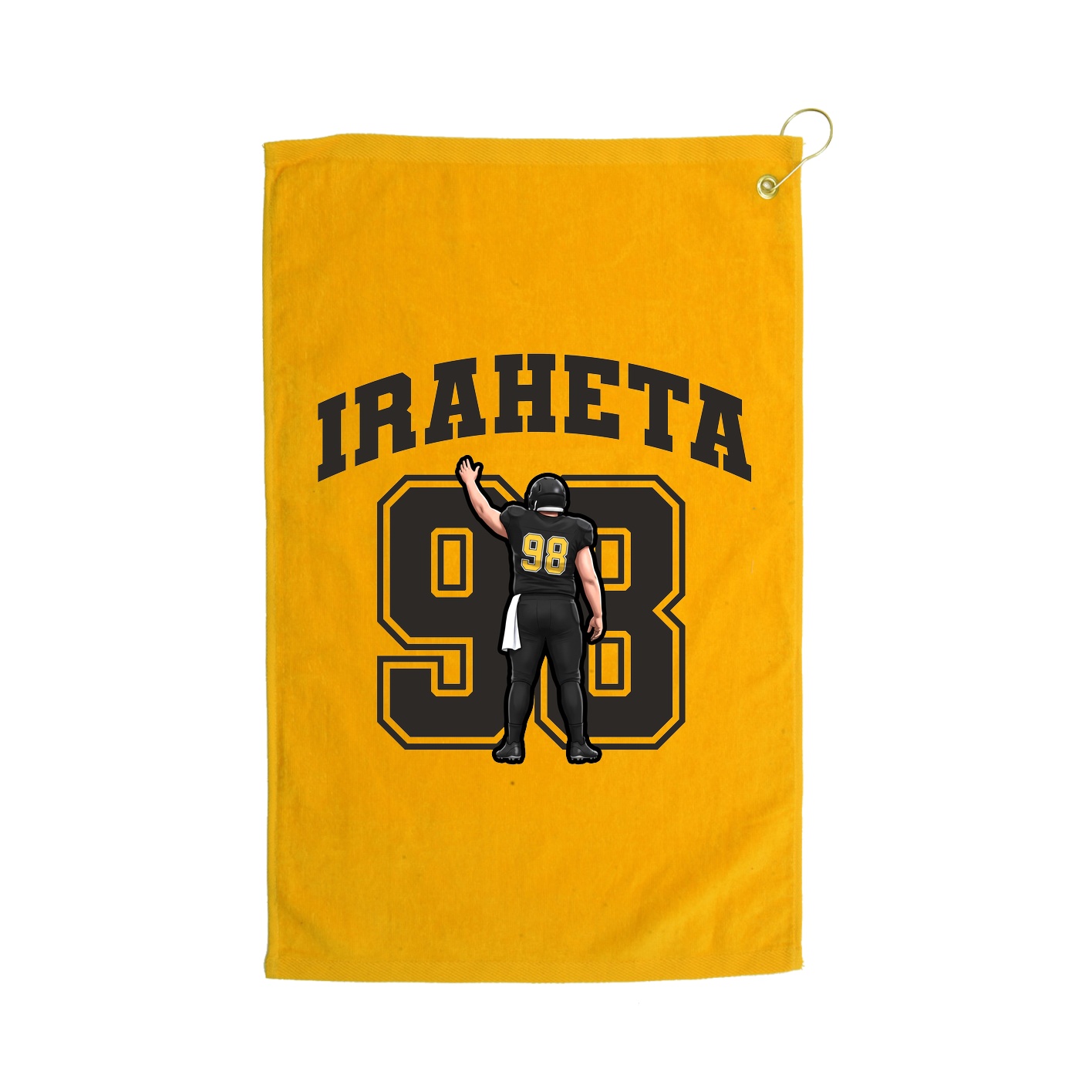 Golf Towel — Number in Gold