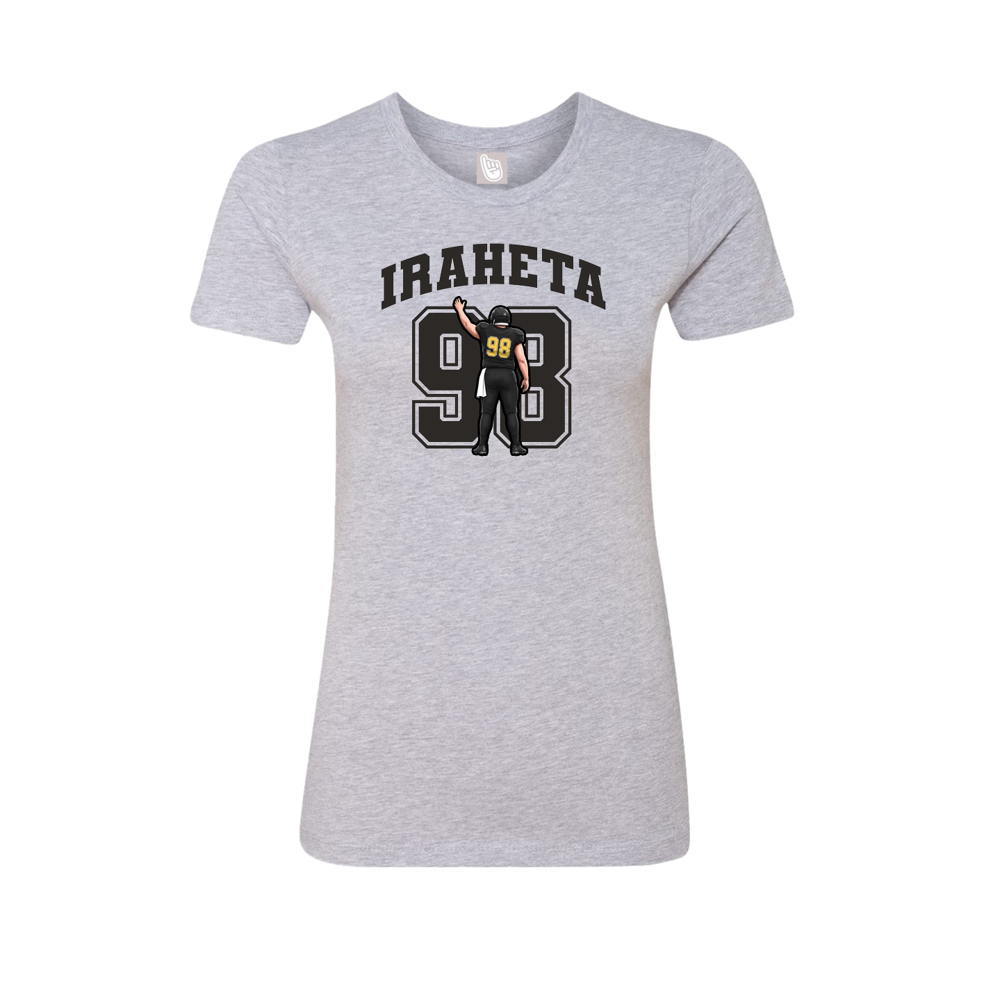 Fitted Women's Tee — Number in Grey