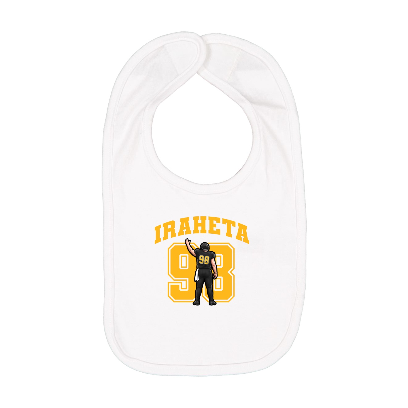Infant Bib — Number in White