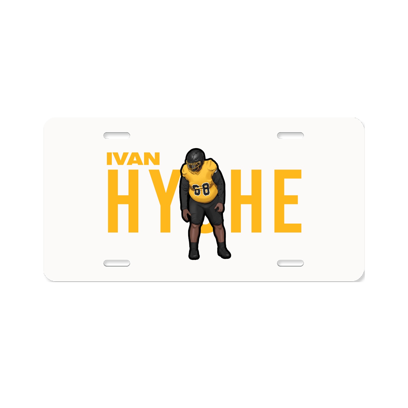 License Plate — Player Name in Classic