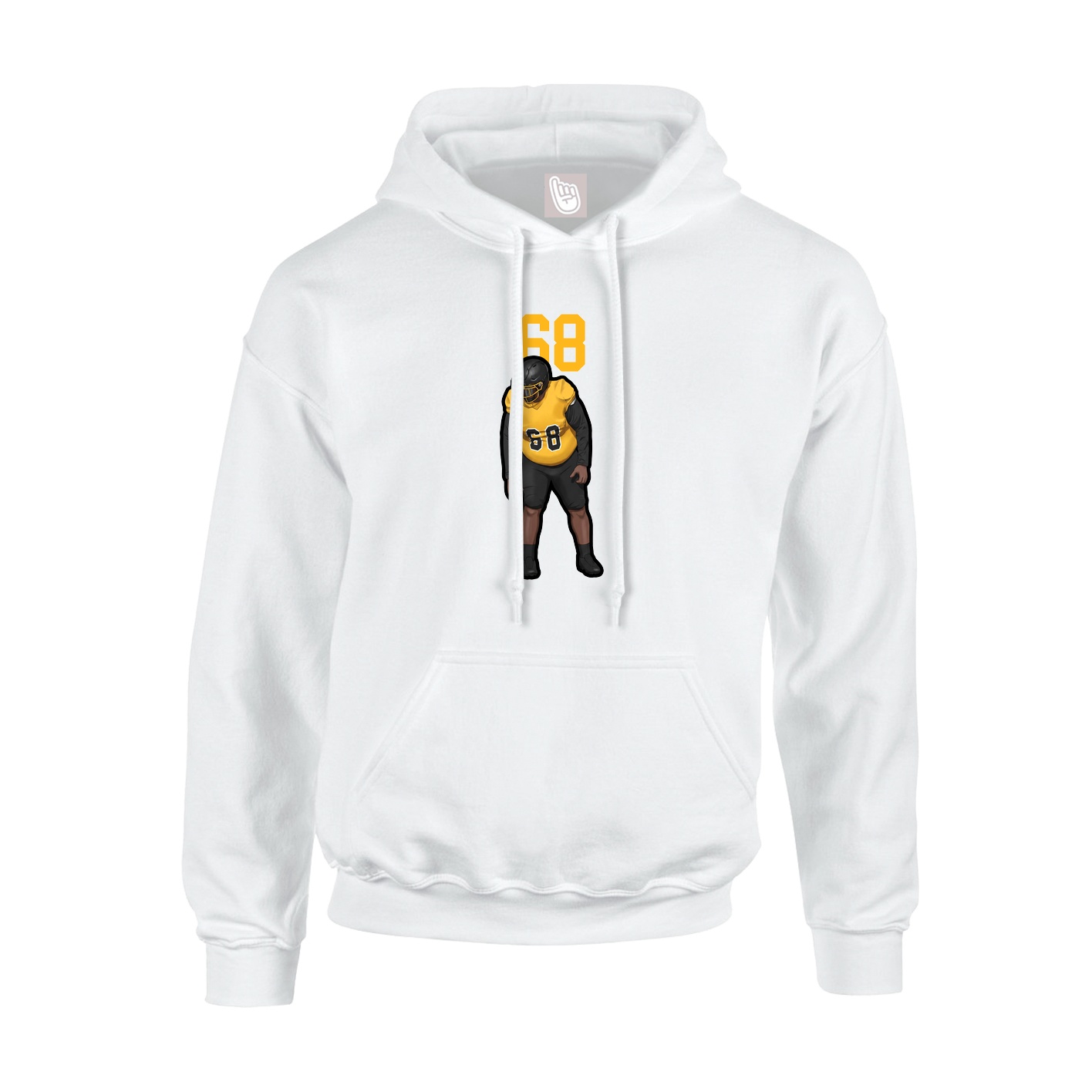 Hoodie — Number Top in White