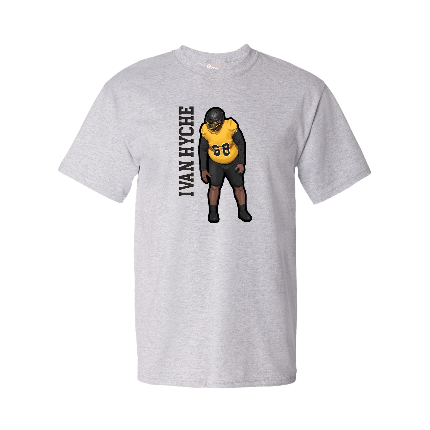 Tee — Name Vertical in Grey